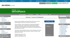 Desktop Screenshot of edoriumjournaloforthopedics.com